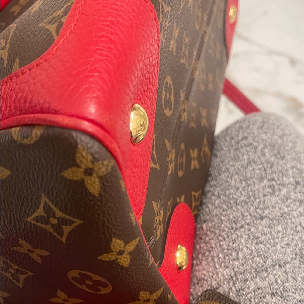Louis Vuitton Monogram Satchel in Brown and Red - Picture 10 of 12
